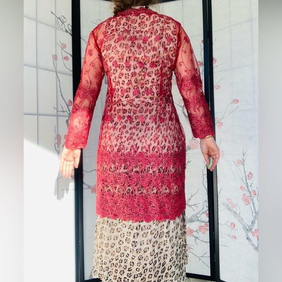 Anthropologie Metallic Mesh Mermaidcore Indie Sleeze INDIAN Tribal Core Dress - Picture 9 of 16